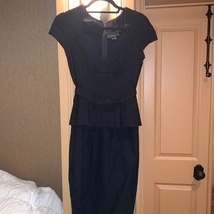 Stop Staring Black Midi Dress